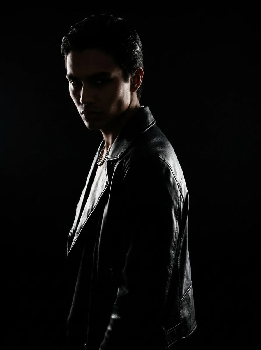 Low-Key / Moody Studio fashion photography example 2