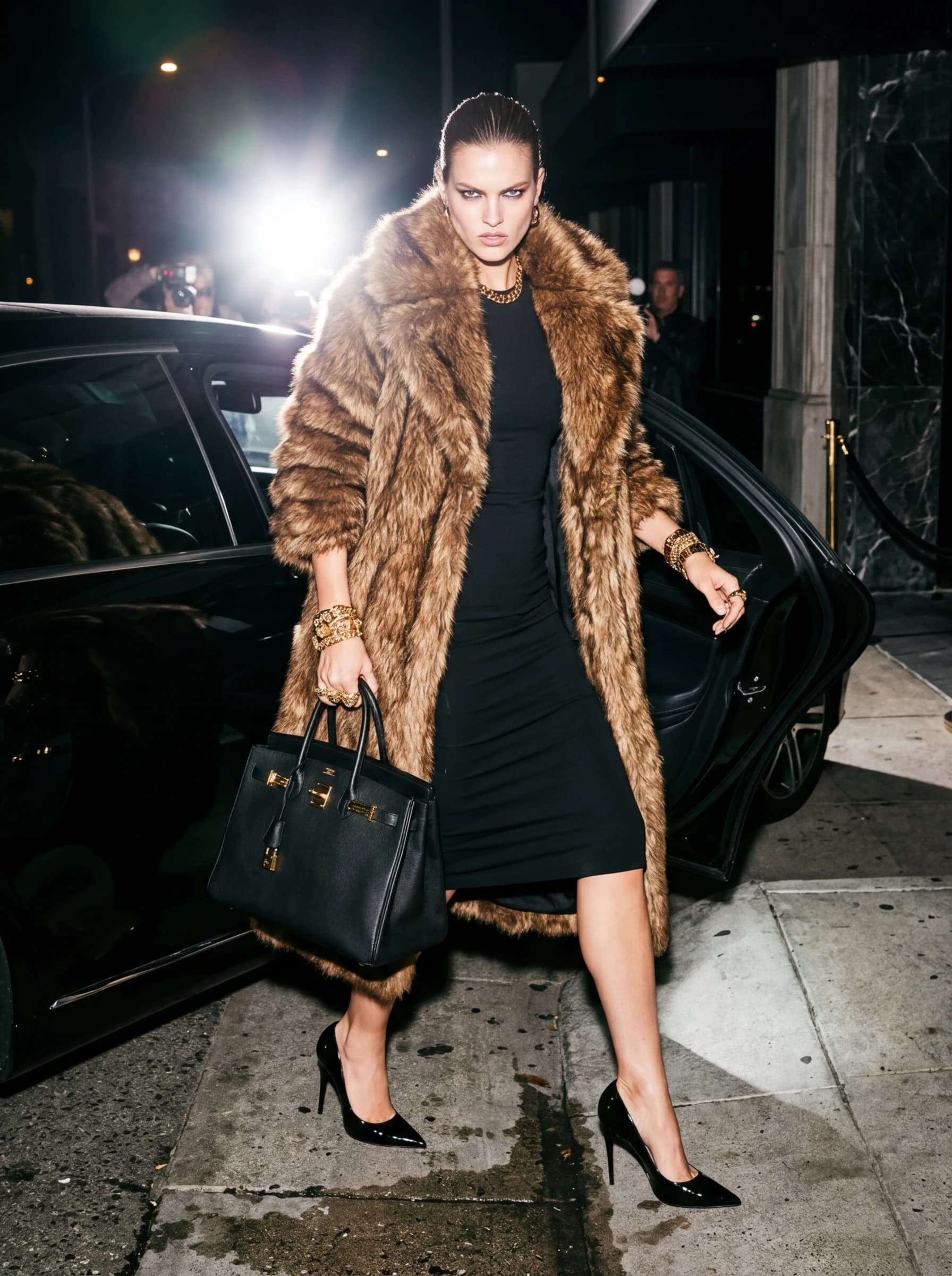 Mob Wife Aesthetic fashion photography example 1