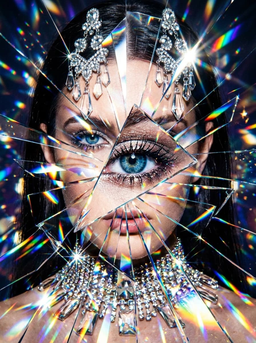 Prism / Kaleidoscope fashion photography example 3