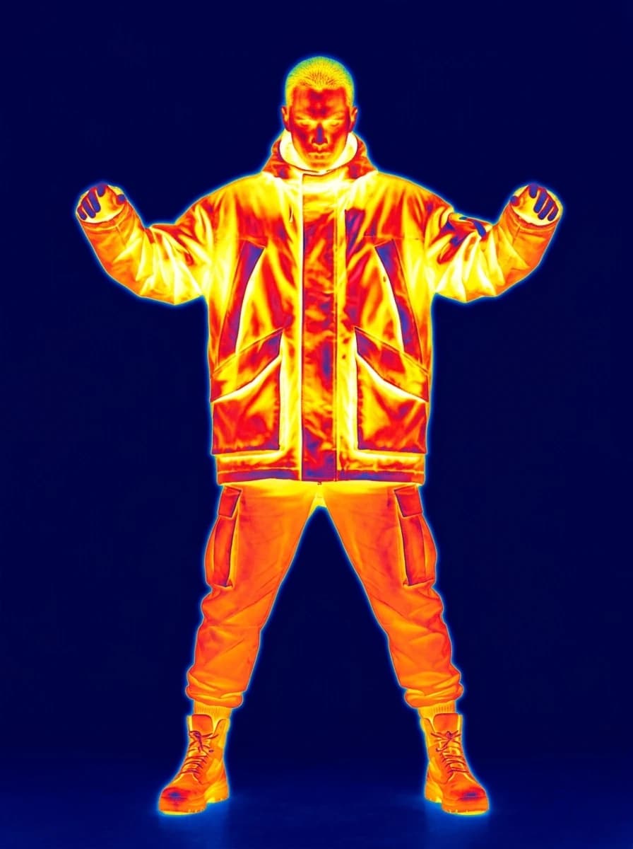Ultraviolet / Thermal fashion photography example 1