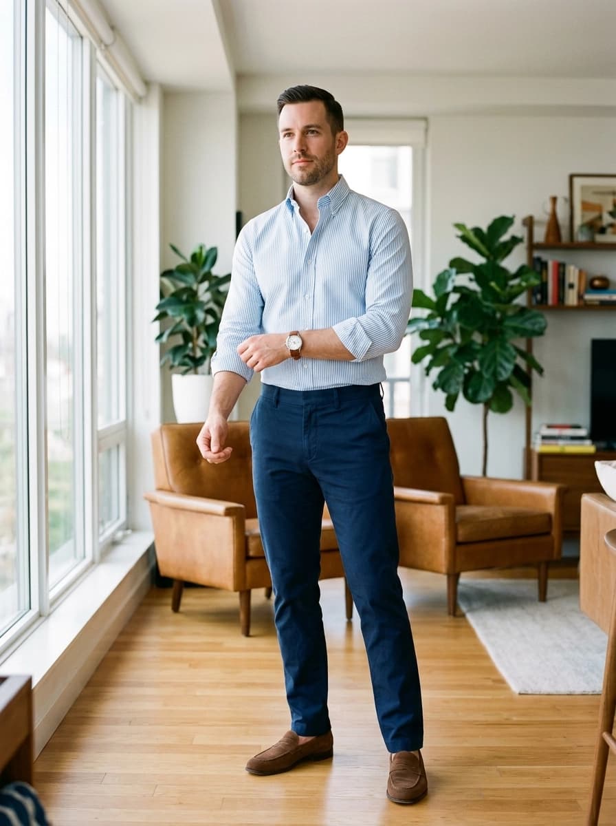 Professional AI photography showcasing Button-Down Shirts