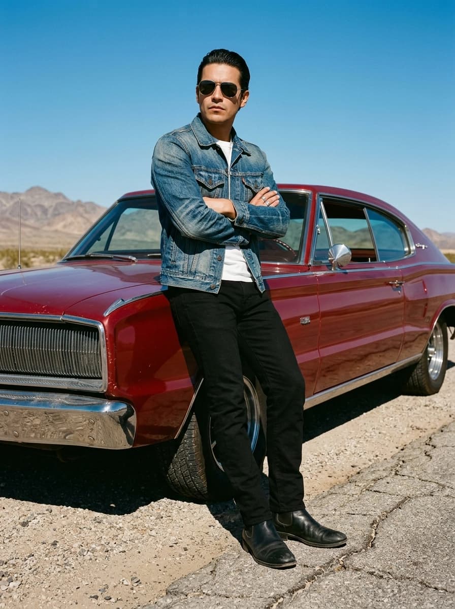 Professional AI photography showcasing Denim Jackets