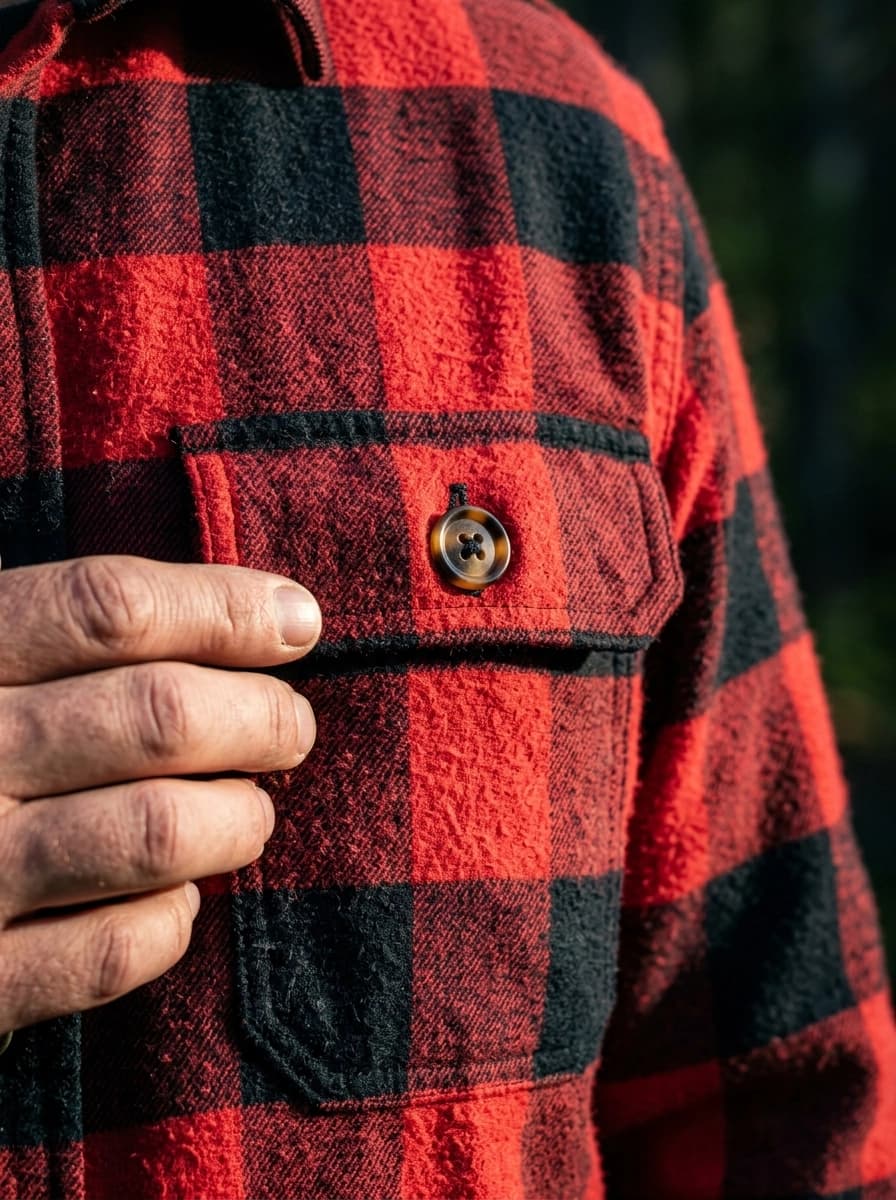 AI generated Flannel Shirts example - Close Up