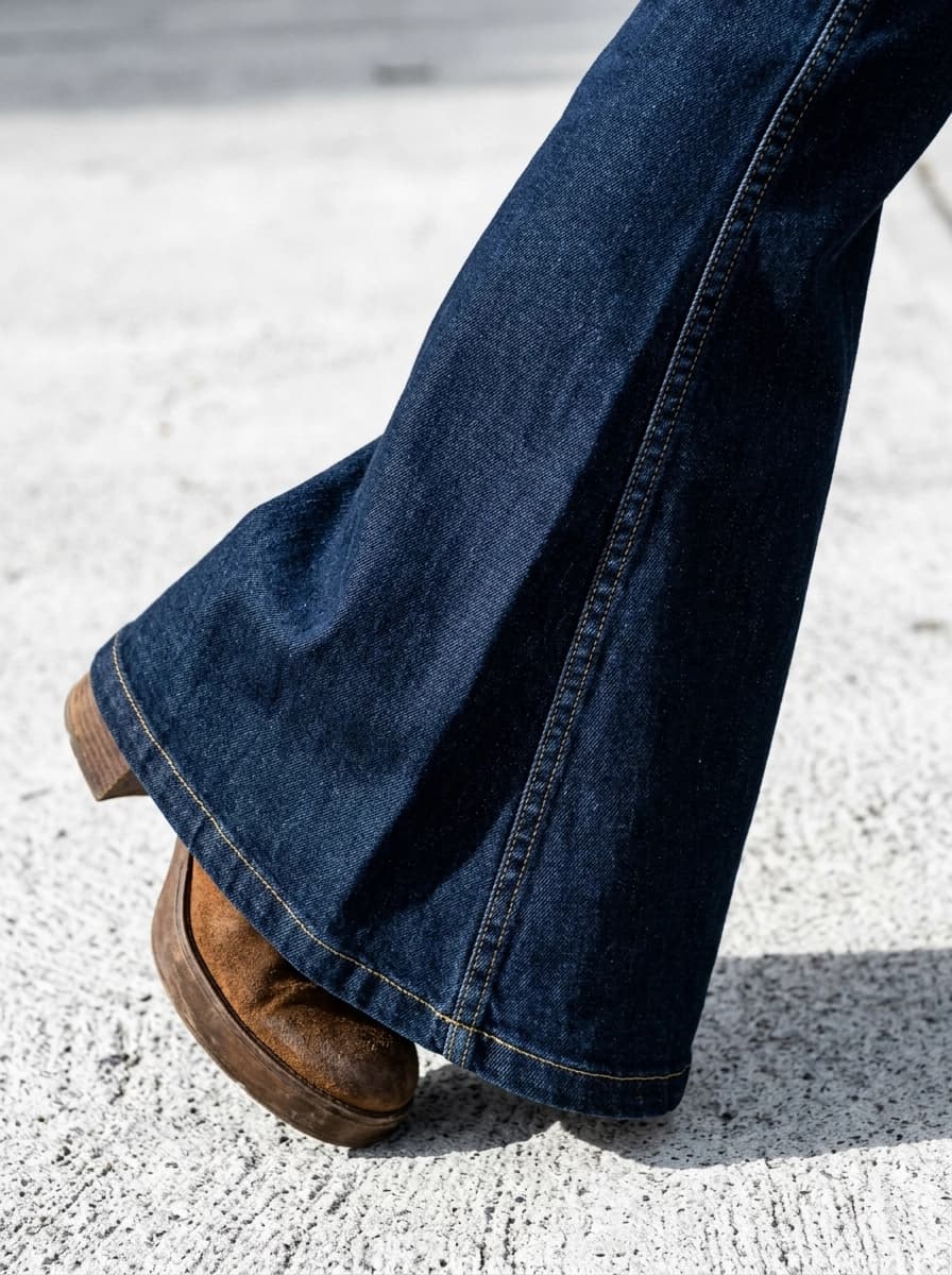 AI generated Flare Jeans example - Close Up