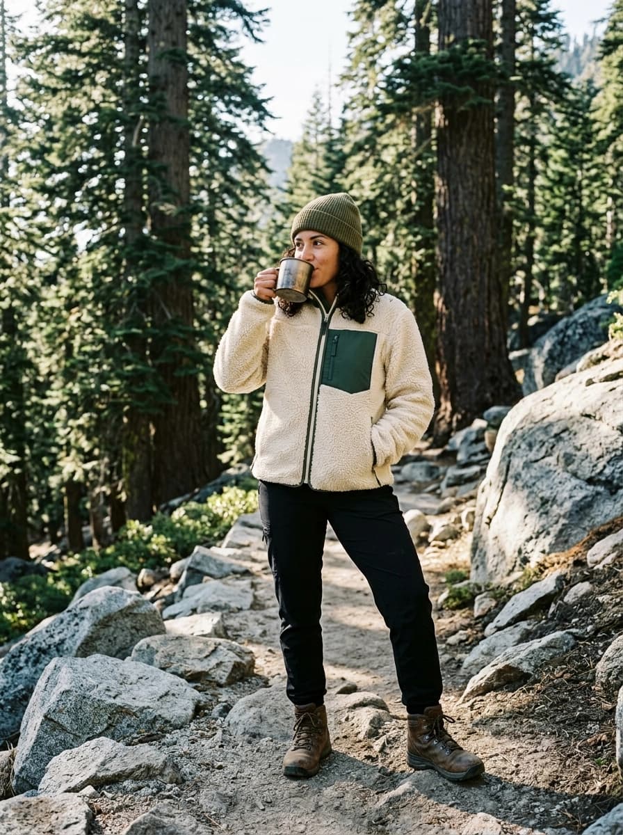 Professional AI photography showcasing Fleece Jackets