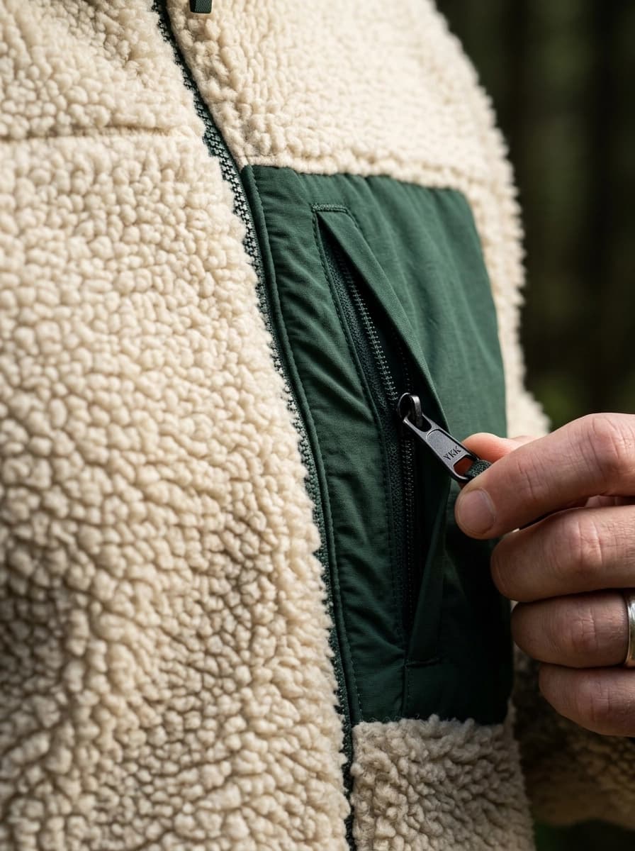 AI generated Fleece Jackets example - Close Up