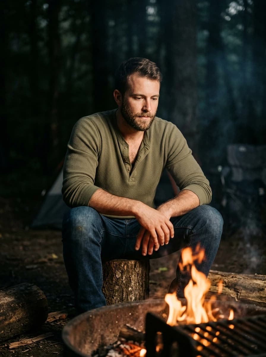 AI generated Henley Shirts example - Medium Shot