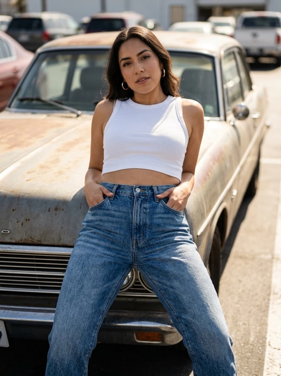 AI generated Jeans example - Medium Shot