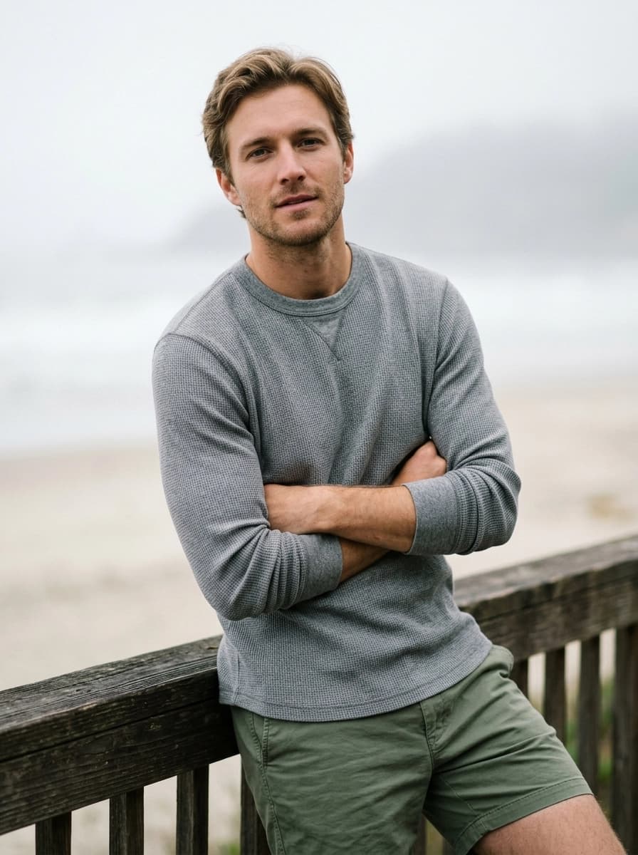 AI generated Long-Sleeve Tees example - Medium Shot