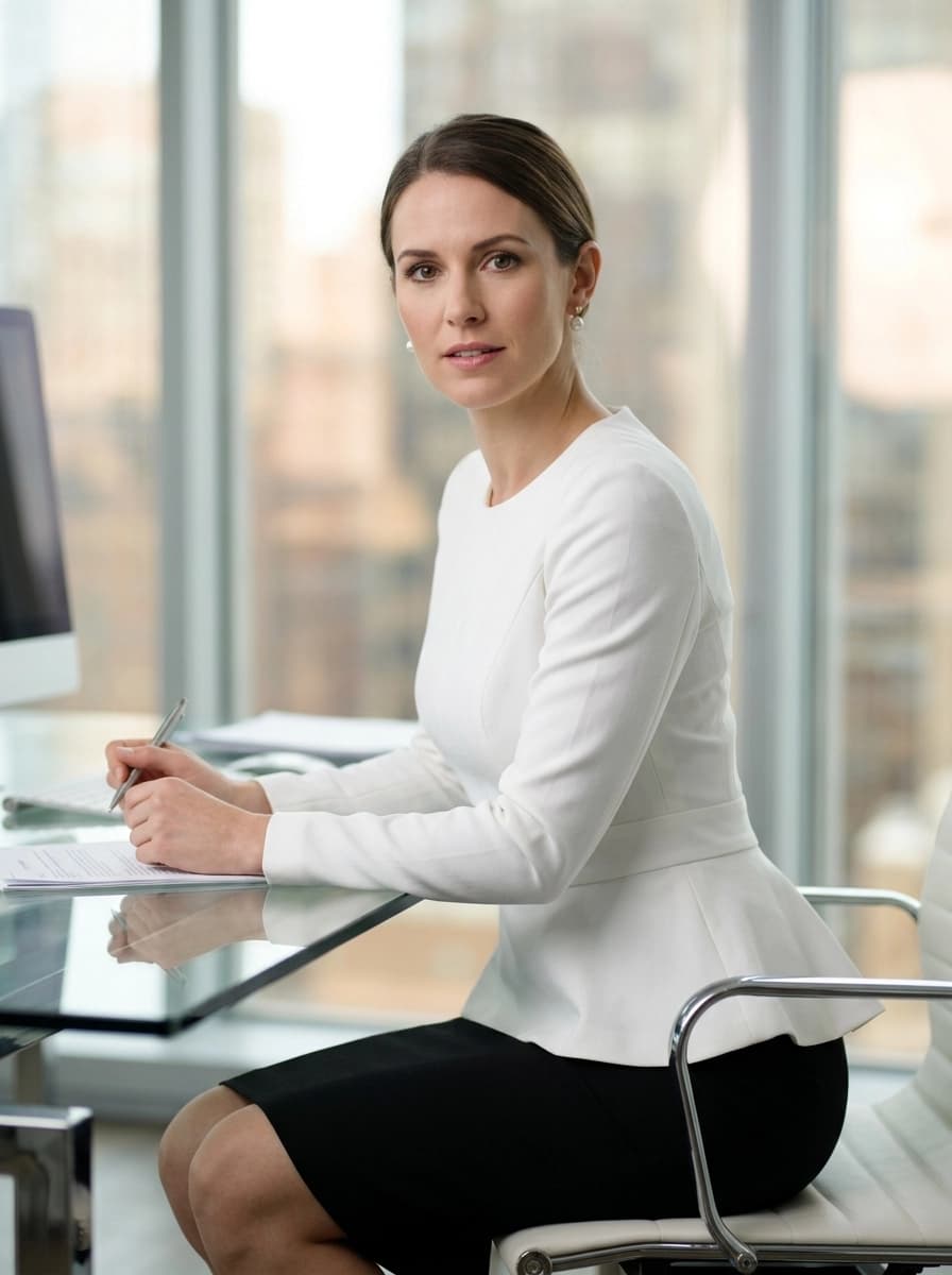 AI generated Peplum Tops example - Medium Shot