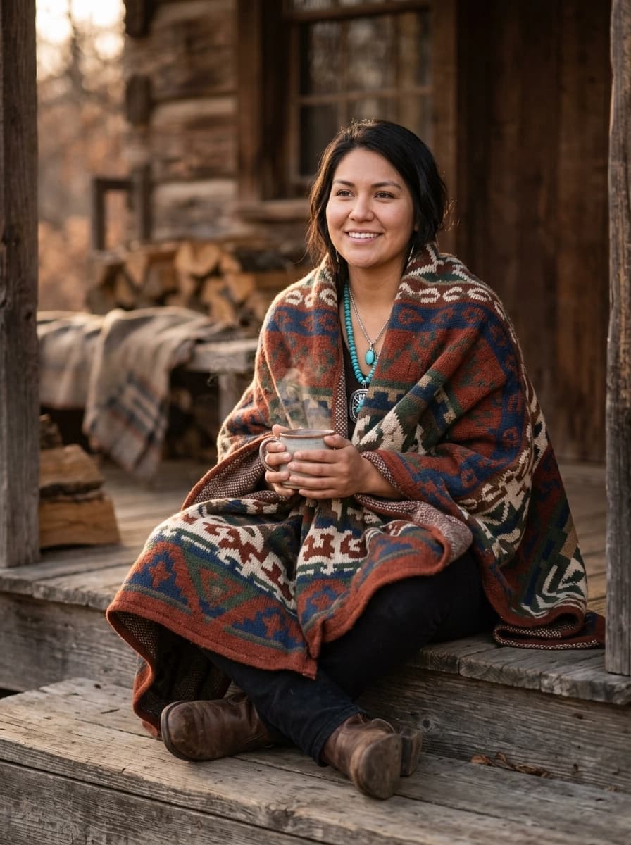 AI generated Ponchos example - Medium Shot