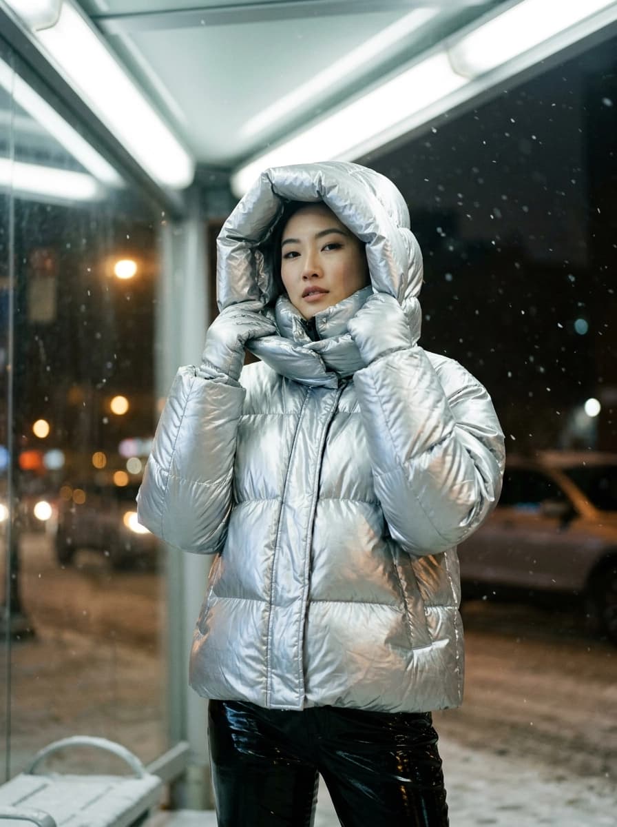 AI generated Puffer Jackets example - Medium Shot