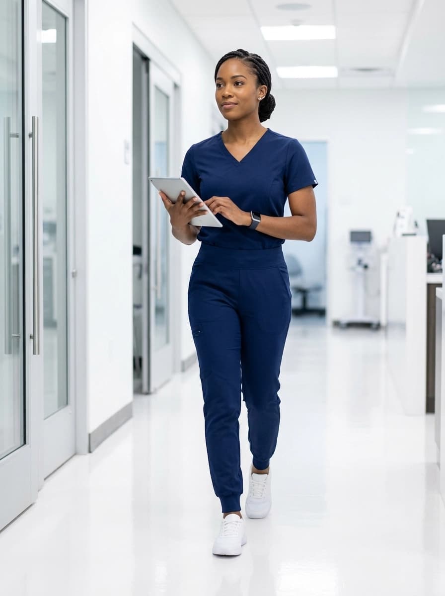 Professional AI photography showcasing Scrubs