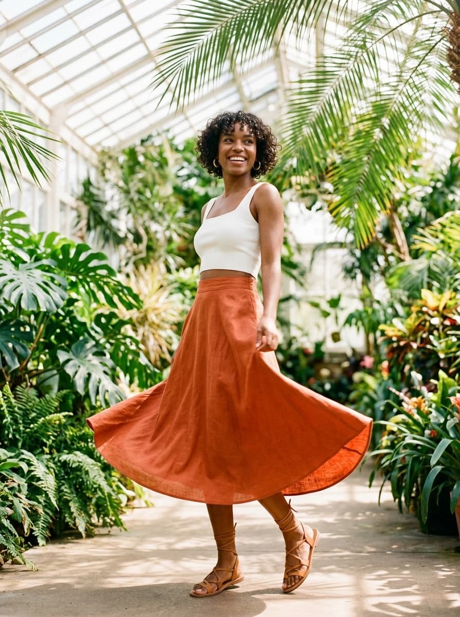 Professional AI photography showcasing Skirts