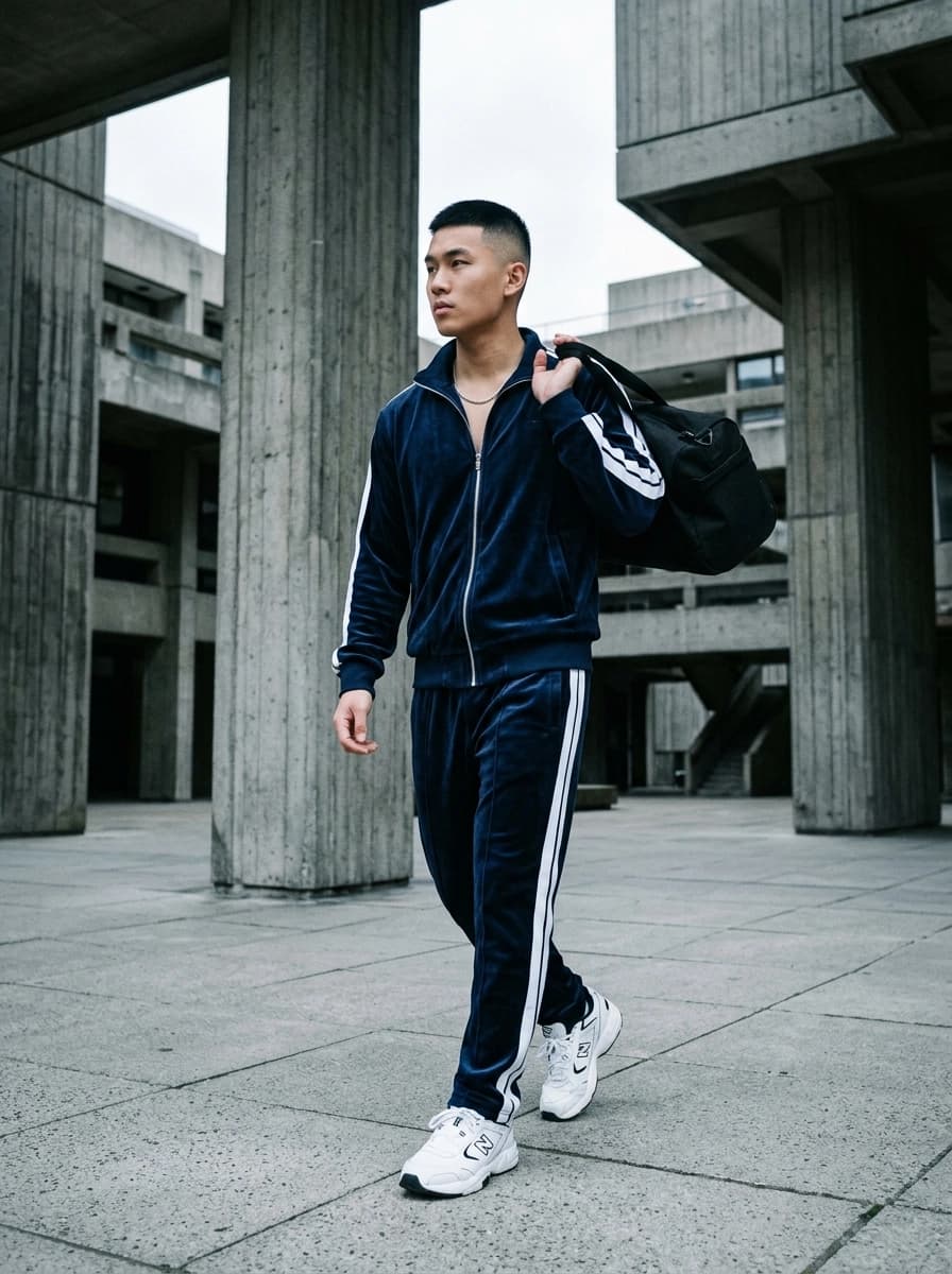 Professional AI photography showcasing Tracksuits