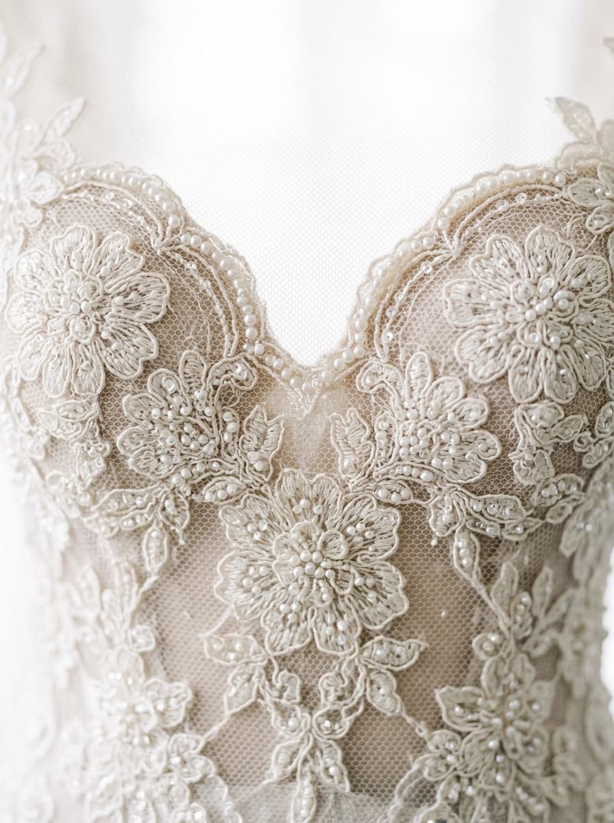 AI generated Wedding Dresses example - Close Up